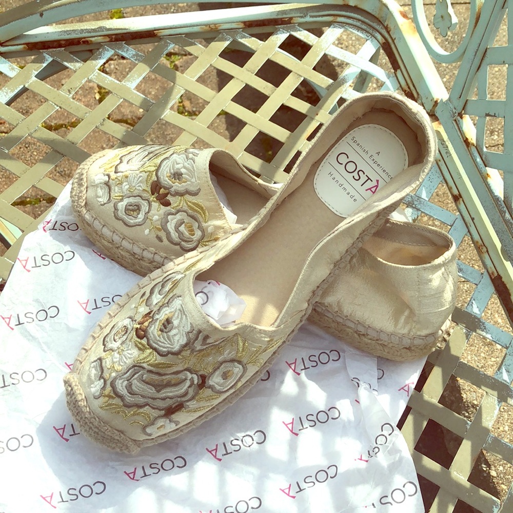 Beautiful hand made and embroidered espadrilles!!